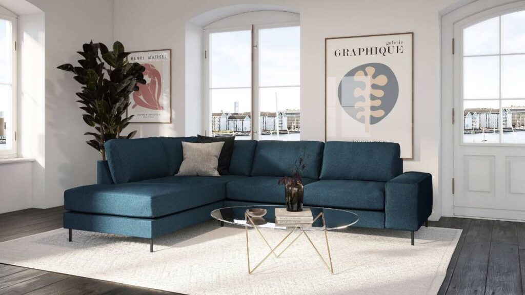 Chaiselongsofa, chaiselong, blå sofa, blå chaiselong, polyester, Chaiselong polyester, Sofa, Polyester, Blå chaiselong sofa, Madrid Chaiselongsofa, Robust Blå, hvilken sofa vælge?