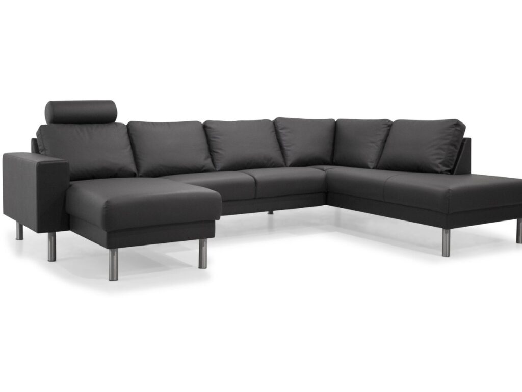 Lædersofa, hjørnesofa, kvalitetsofa, U-sofa, kvalitet læder, sofa