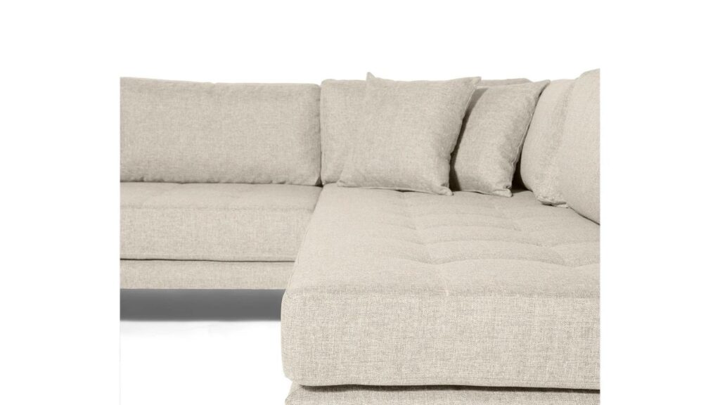 Cali u-sofa i beige tæt på