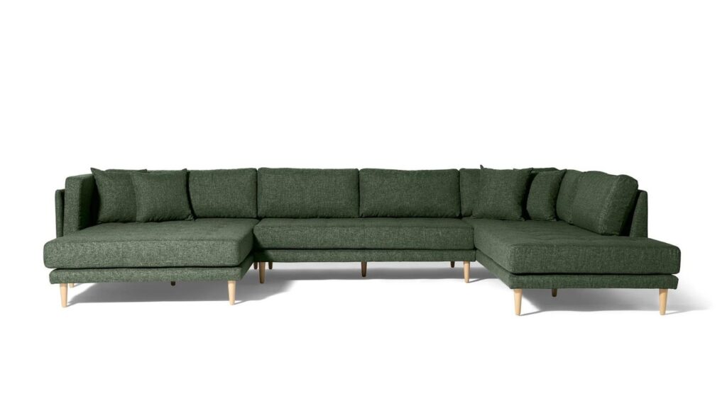 Cali u-sofa i grøn