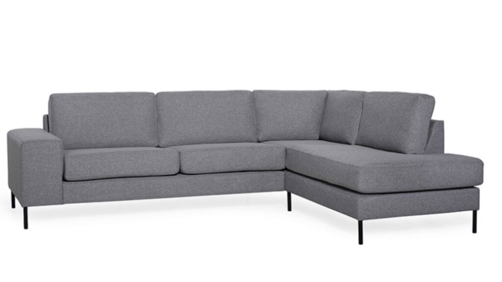 Madrid chaiselong sofa i lysegrå