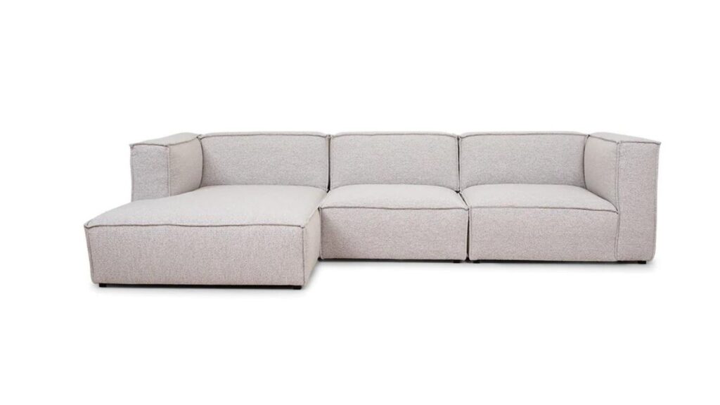 Milano beige XL chaiselong sofa venstrevendt