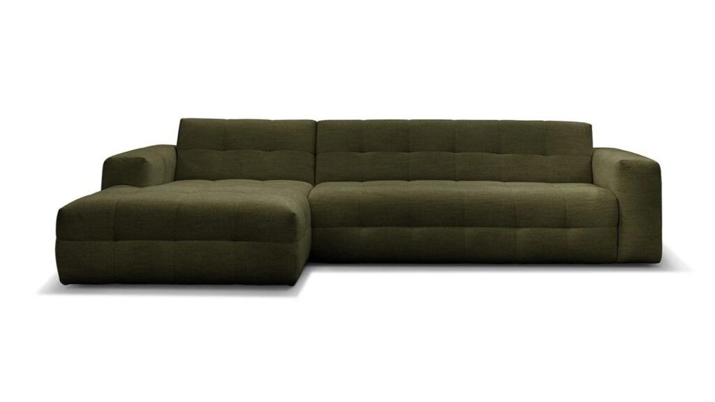 Paris chaiselong sofa i mørkegrøn